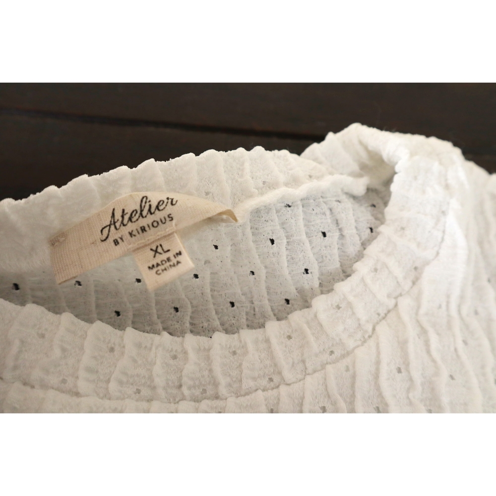Atelier by Kirious White Textured Top